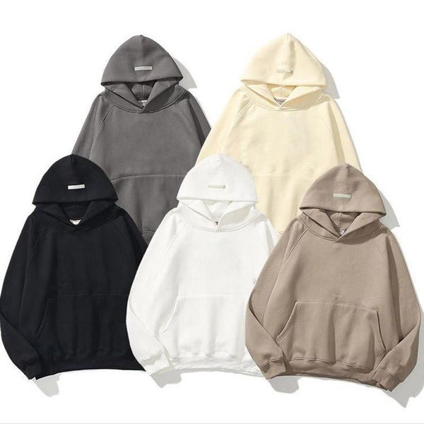 

lululemen womens designer warm hooded hoodies mens womens fashion streetwear pullover sweatshirts loose hoodies lovers clothing, Black