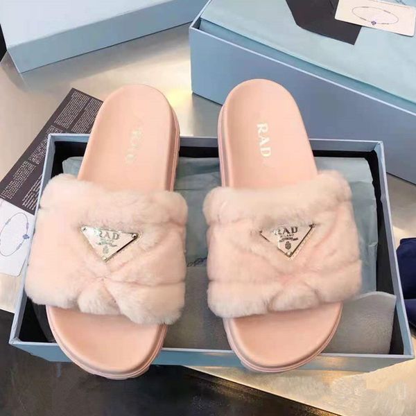 

summer new triple wool slippers women's fashion sheepskin sports muffin bottom wearing sandals outlets, Black