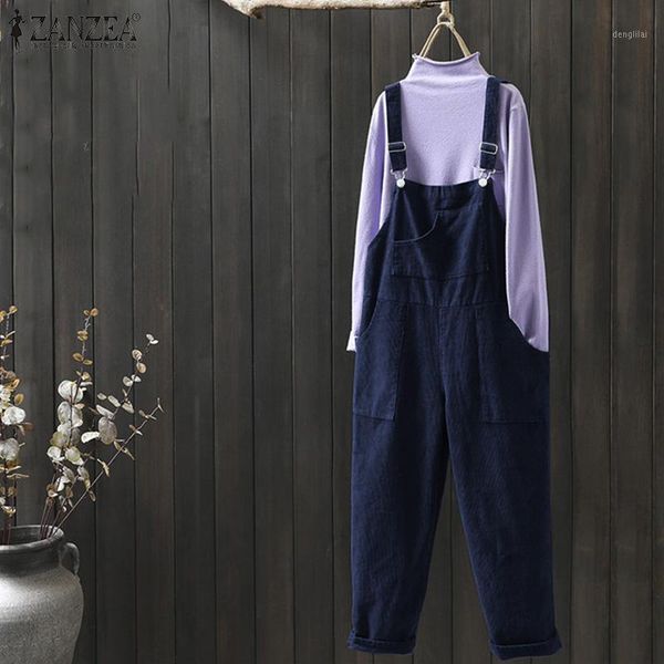 

women's jumpsuits & rompers women's womens loose dungarees bib pants corduroy overalls casual solid wide leg jumpsuit combinaison, Black;white