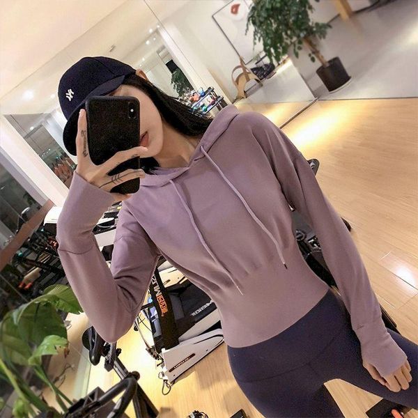 

running jackets autumn women jacket waist shaping female long-sleeved hooded sports yoga fitness slim-fitting casual trend, Black;red