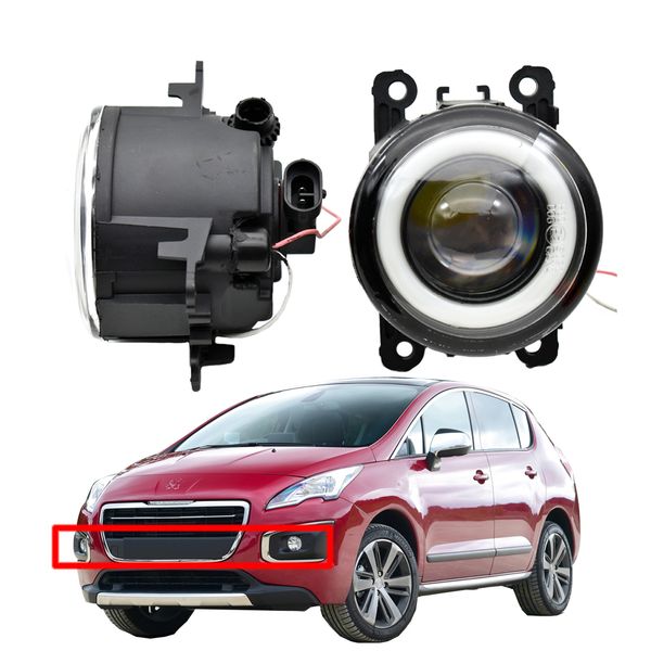 

fog light headlight pair styling angel eye led lens lamp with for peugeot 3008 mpv 2009-2013