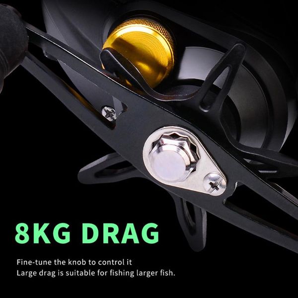 

fishing reel 7.2:1 bait casting reels magnetic brake system outdoor portable easy carrying wheel tackle baitcasting