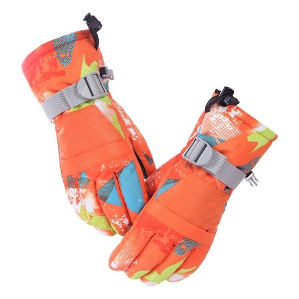 

ski gloves kids children winter warm snowboard touch screen full finger mittens drop
