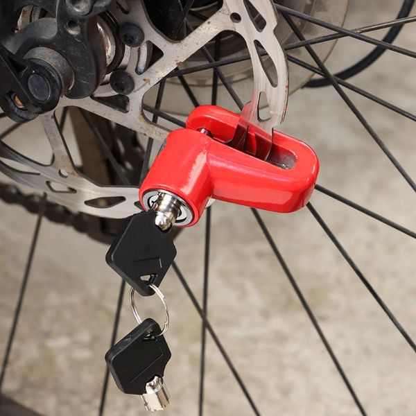 

bike locks safety bicycle wheel lock brake disc anti theft moto security motorbike accessories black/red/blue 2021