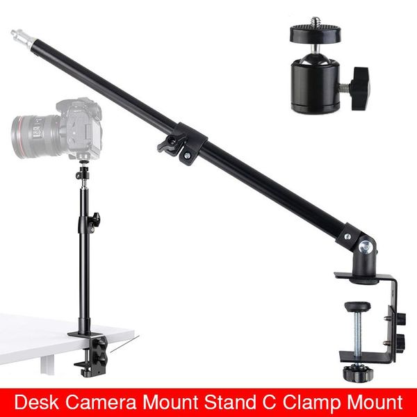 

tripods desk mount stand tablec clamp mounting adjustable table aluminum light for dslr camera ring video panel