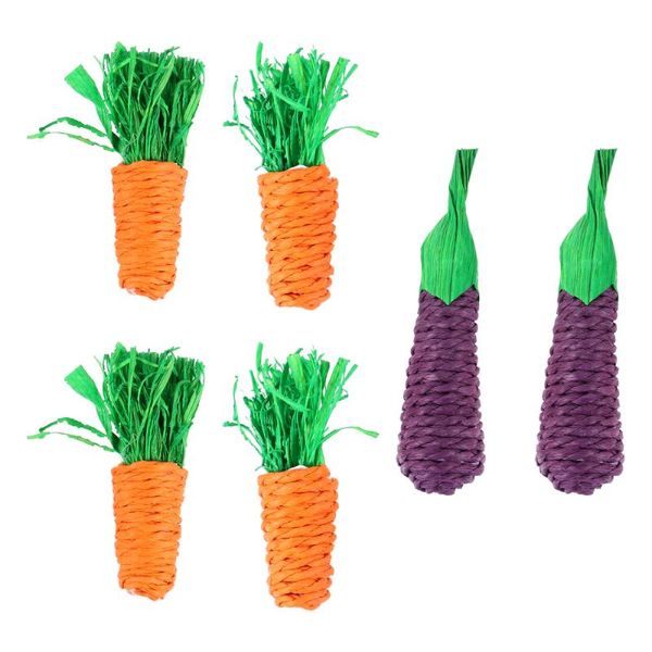 

small animal supplies 6pcs chew weaving parrot hamster plaything for teeth grinding