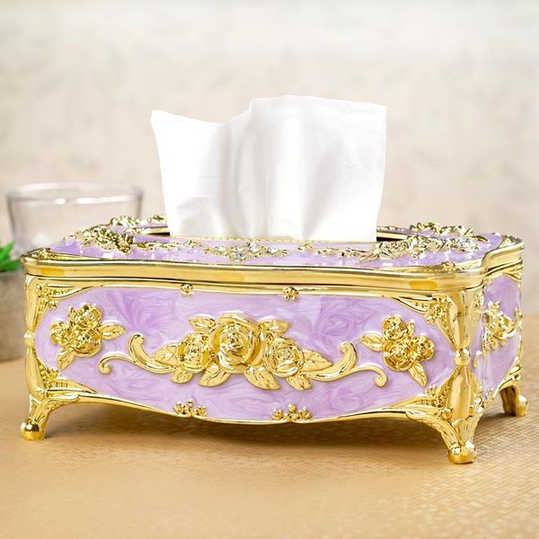 

tissue boxes & napkins european luxury box multifunctional storage phone case rectangle cover servilletero living room decoration