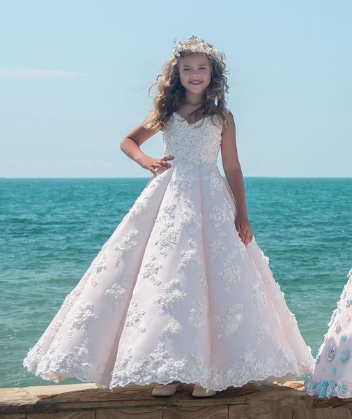 

girl's dresses flower girl dress white lace spplique long sleeve fluffy birthday first holy communion, Red;yellow