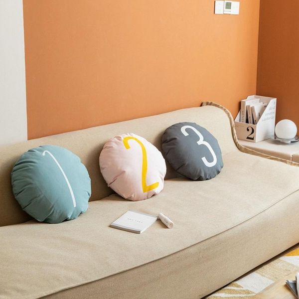 

cushion/decorative pillow 2021 cotton numbers nordic back cushions neck support soft round home office chair bedding pillows baby kids room