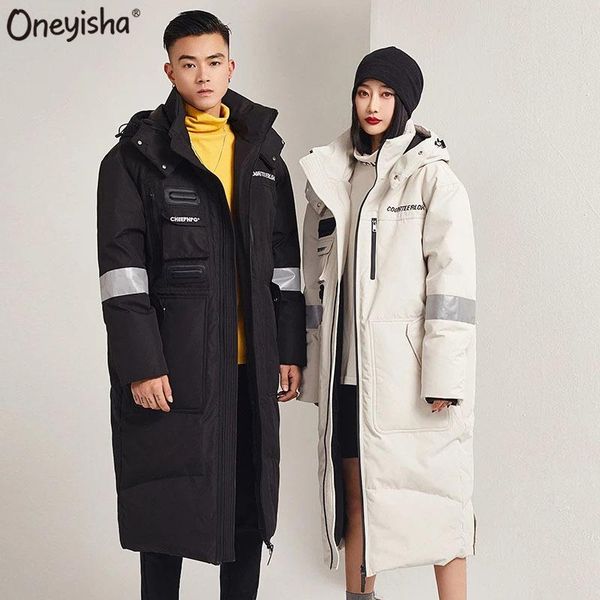 

women's down & parkas arrivals winter jacket men thickening long trend white duck -selling couple, Black