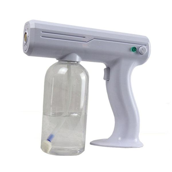 

watering equipments 800ml portable electric sanitizer sprayer blue light rechargeable nano steam water spray gun home disinfection machine a