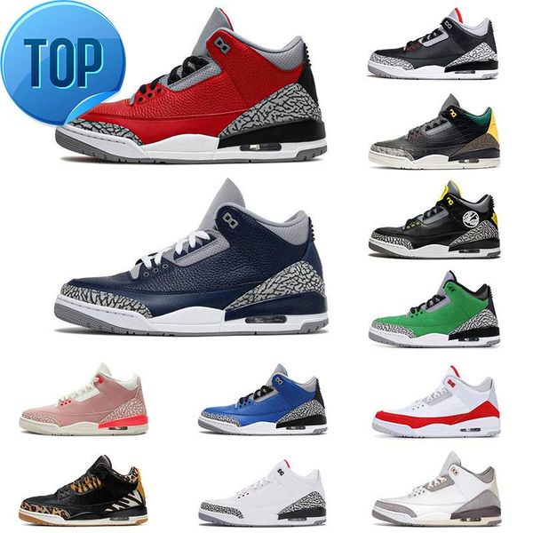 

2022 arrival authentic men trainers jumpman 3 basketball sports shoes unc georgetown 3m reflective women 3s sneakers cool grey comfortable f, Black