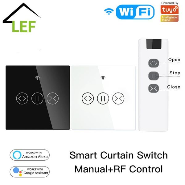 

smart home control wifi rf433 touch curtain roller blinds motor switch tuya life app remote works with alexa google