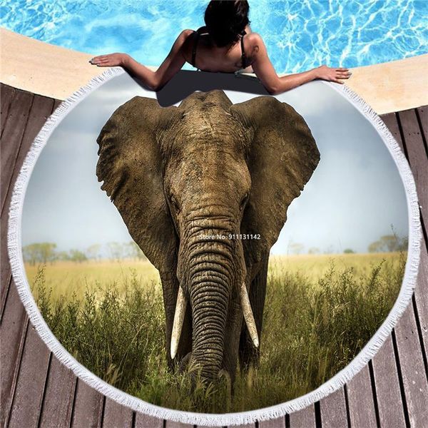 

animal print beach towel bathroom outdoor quick-drying bibble microfiber round