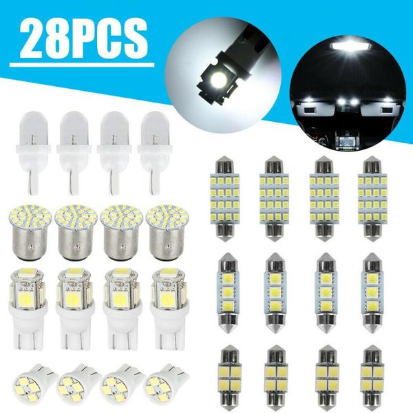 

emergency lights 28 pcs automobile led combination lamp car interior light bulbs kit for dome license plate accessories