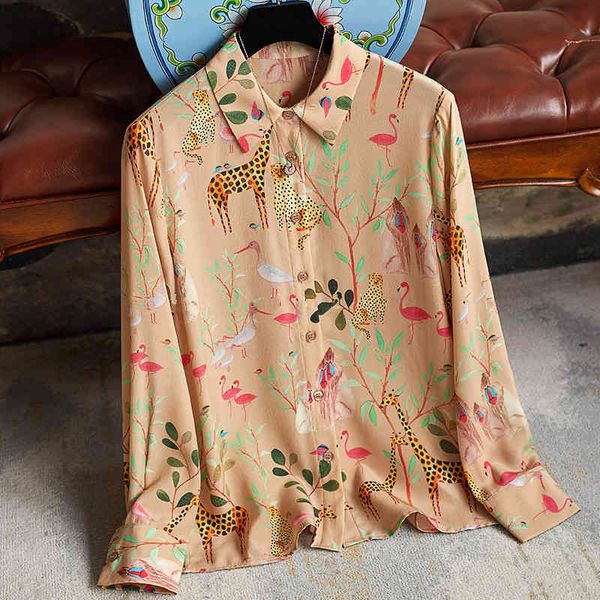 

women's blouses & shirts elegant fashionable shirt fashion printing long sleeves for women c090, White