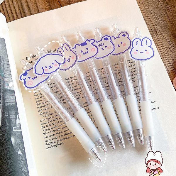 

pcs kawaii cartoon gel pen school office supply novel creative dog cute 0.5mm stationery pens
