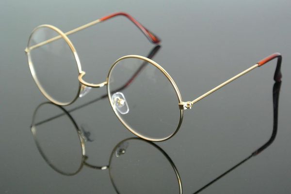 

vintage 50mm round eyeglass frame glasses spectacles rx able fashion sunglasses frames, Black