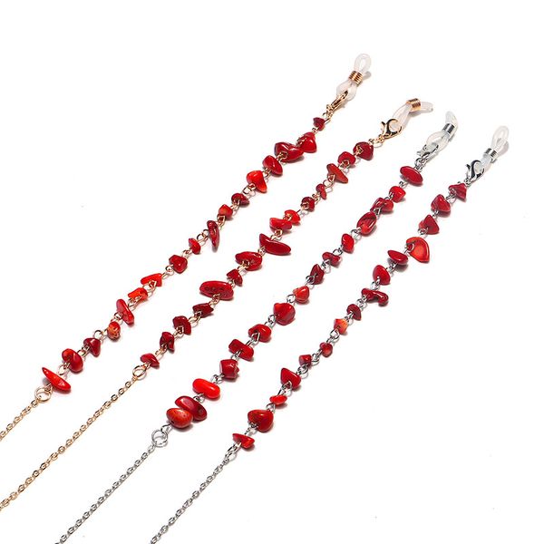 

fashion women chain natural stone handmade eyeglasses chain holder jewelry