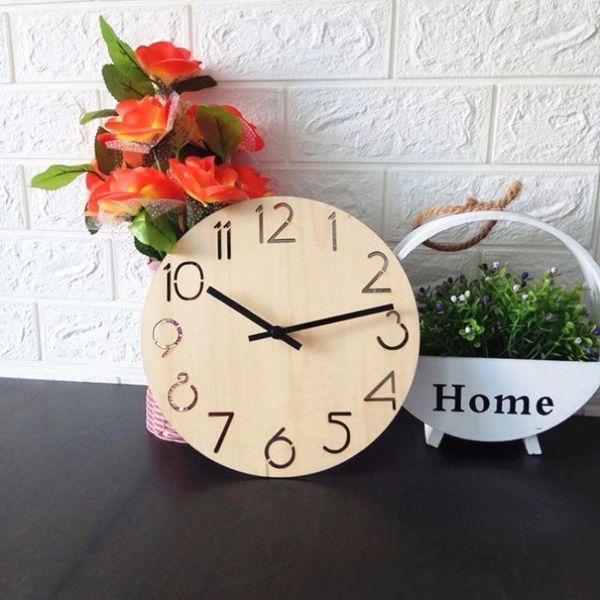 

wall clocks wooden clock creative european modern diy home electronic design decoration for