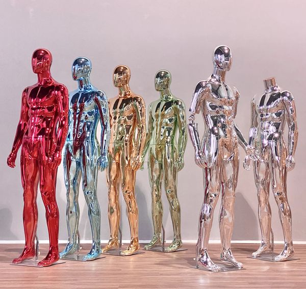 

fashionable whole body electroplating men mannequin electroplates model shiny color for display, Khaki