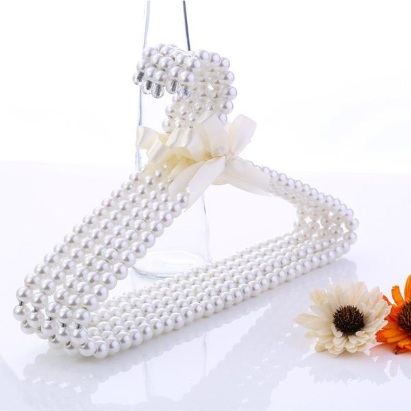

pearl coat hanger princess european retro white beaded women's dress household clothing store clothes hangers & racks