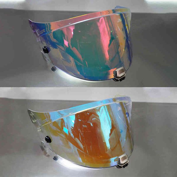 

motorcycle visor for hjc hj-26 rpha-11/rpha-70 helmet transparent gold blue chrome lens iridium revo red