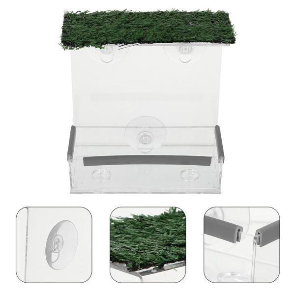 

other bird supplies feeder box holder food container with suction cups acrylic pet