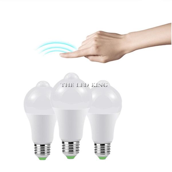 

bulbs e27 pir motion sensor led light energy saving lamp 12w 18w 110v 220v kitchen cabinet stair pathway corridor night lighting