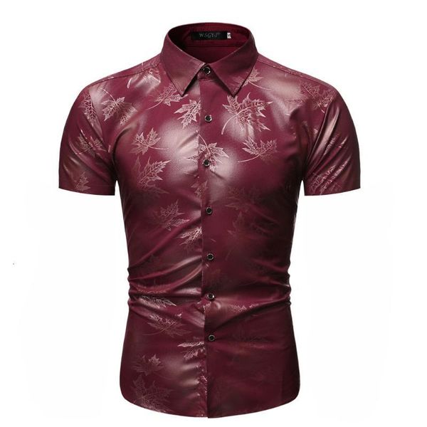 

men's tracksuits summer print shirt turn down collar short sleeve casual beach hawaiian shirts streetwear 4bs0, Gray