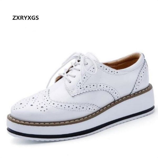 

dress shoes 2021 spring autumn genuine leather woman platform slope with high heels fashion casual wild student sneakers, Black