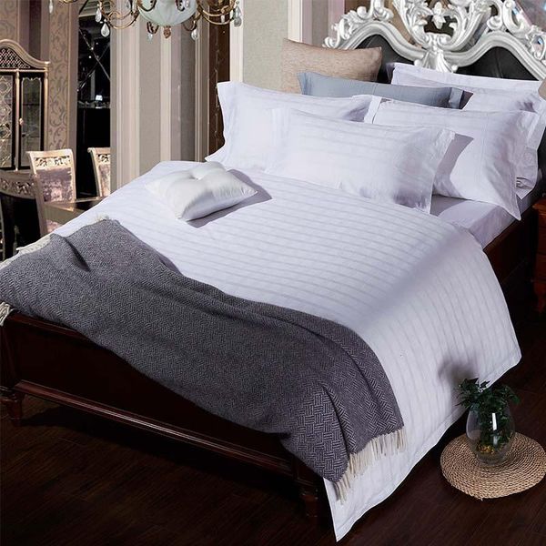 

bedding sets pure color white luxury set five stars el 100% sheets  duvet cotton king cover flat size