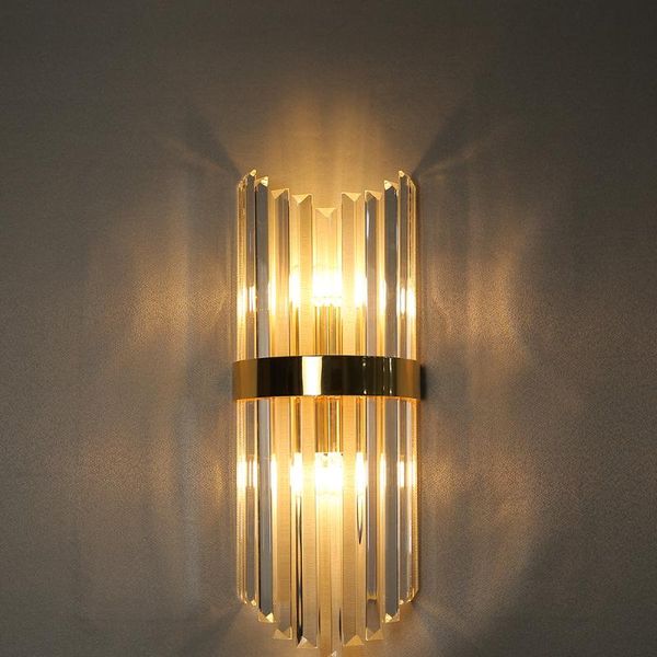 

wall lamps modern crystal lamp luxury led light indoor gold sconce living room bedroom bedside home decor luminarias