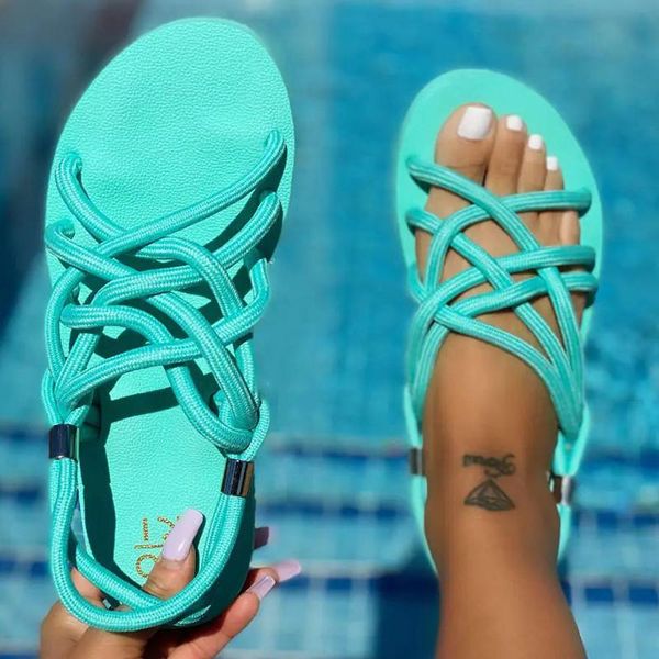 

slippers women indoor linen summer shoes eva sole mute home non-slip flat thick elastic candy color 2021, Black