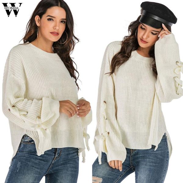 

women's sweaters womail sweater o-neck corn sleeve loose warm pullover autumn knitted white 2021 casual, White;black