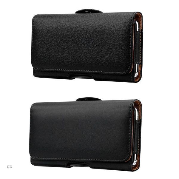 

waist bags d0ud pu leather horizontal belt clip pouch phone bag holster for men