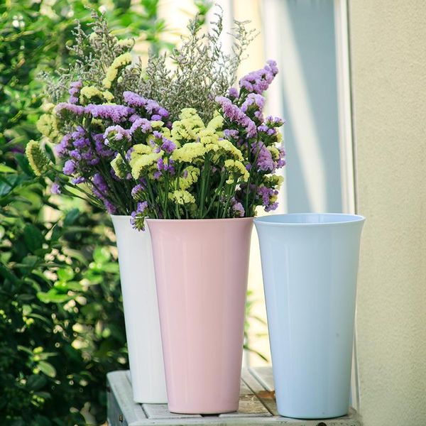 

vases white modern jar vase plant plastic dry flower aesthetic minimalist table geometric decor wazony home decoration bi50vs