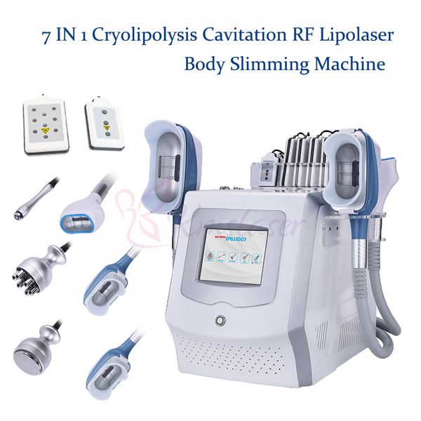 Macchina dimagrante per criolipolisi portatile cavitazione rf lipolaser dispositivo di bellezza per il congelamento del grasso con 3 teste criogeniche