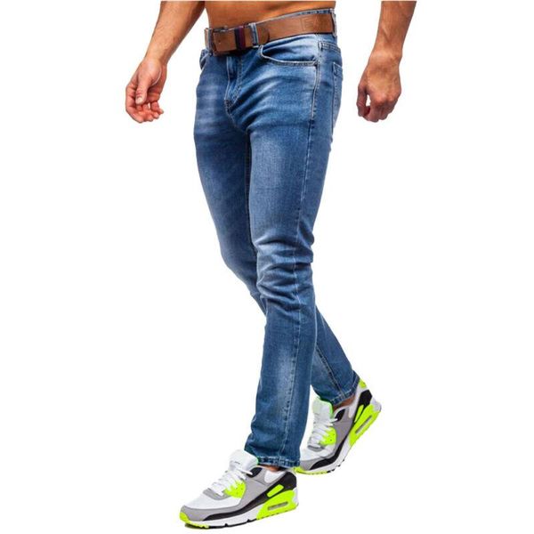

men's jeans mens long pants slim fit skinny fashion denim blue summer length men clothes daily wear casual trousers 2021