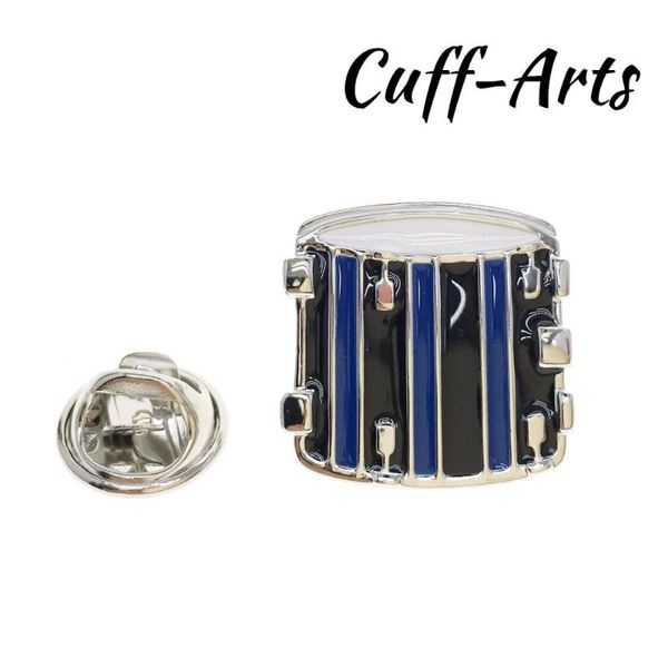 

pins, brooches cuffarts drum lapel pin for men 2021 fashion square jewelry party pines metalicos p10093, Gray