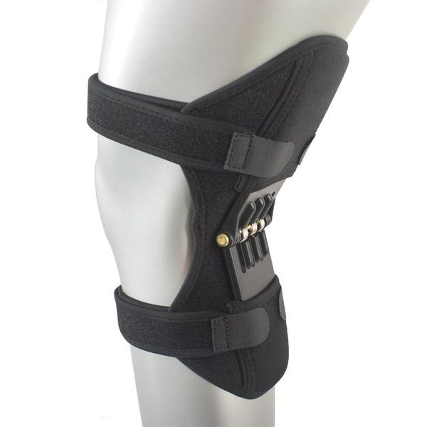 

elbow & knee pads 2pcs force stabilizer non-slip for sports support breathable lift pain relief knees power spring, Black;gray