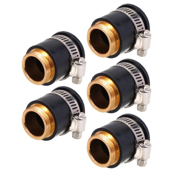 

kitchen faucets 5pcs universal tap connectors adapter water purifier connector copper (black)