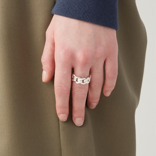 

hip hop ambush ring 19ss new cuban chain rings 925 silver ring men and women couples personal bijoux christmas gifts