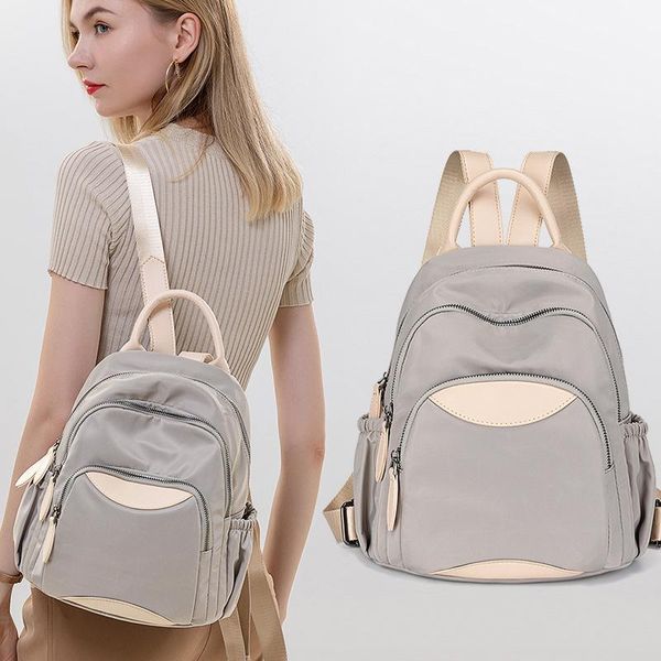 

backpack 2021 summer oxford cloth female students easy to build large capacity leisure women's school bag kawaii travel small