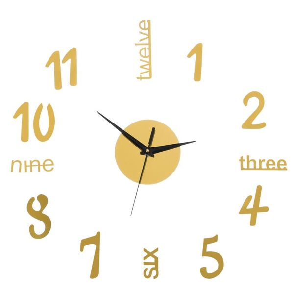 

wall clocks 1 set decorative clock frameless for living room battery