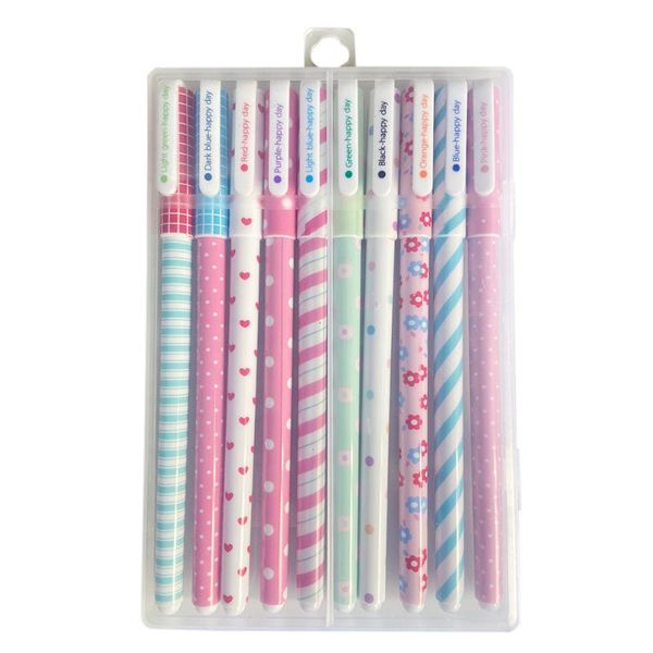 

gel pens medium point ink set, multi colors colorful cute korean style, pack of 10