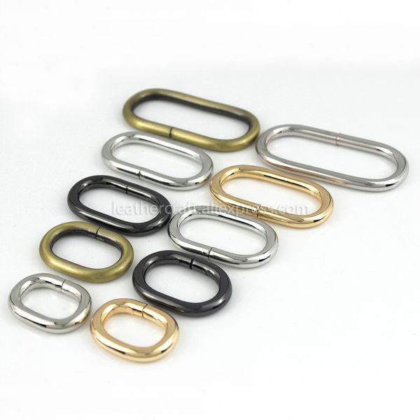 

1pcs metal oval ring buckle loops for webbing leather craft bag strap belt buckle garment diy accessory 20/25/31/38/50mm, Black