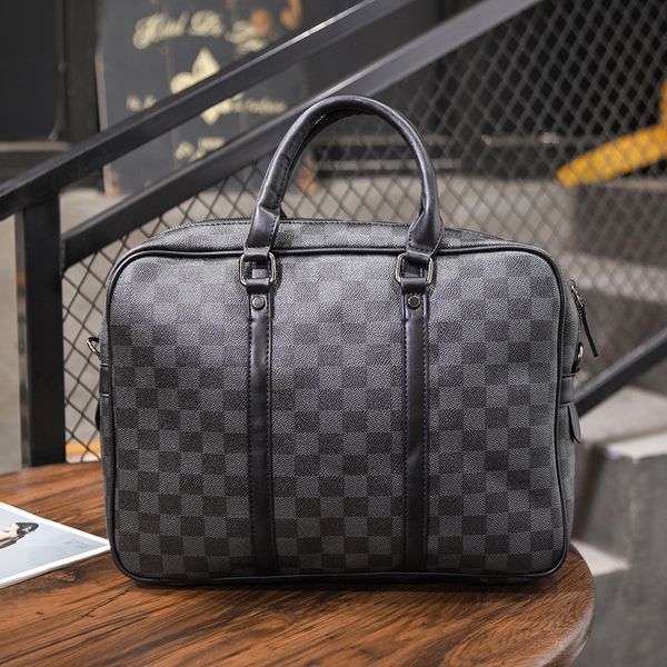 

briefcase men's handbag fashion trend 2021 business lattice bag one shoulder slanting work