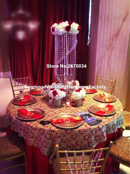 

party decoration design of crystal acrylic vase for wedding table centerpieces