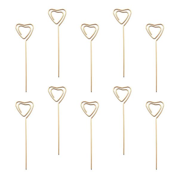 

forks 10pcs stainless steel pick heart fruit chic cocktail stick